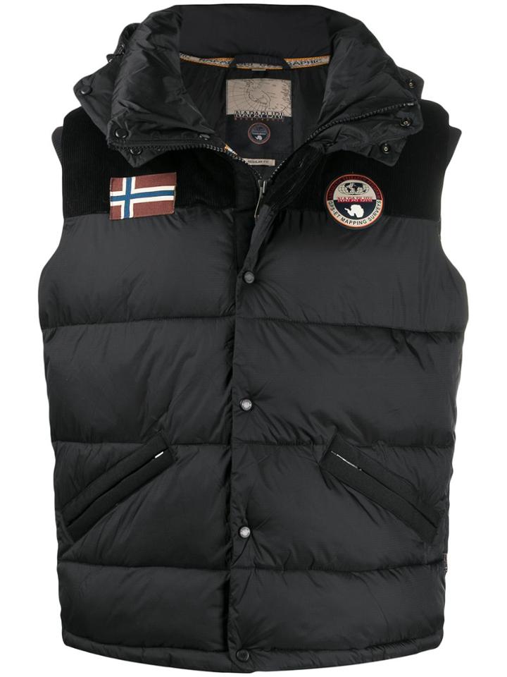Napapijri Logo Patch Padded Gilet - Black