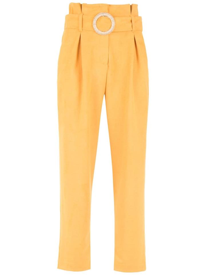 Framed Arizona Cropped Trousers - Yellow