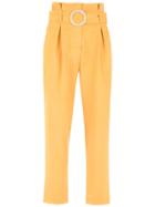 Framed Arizona Cropped Trousers - Yellow