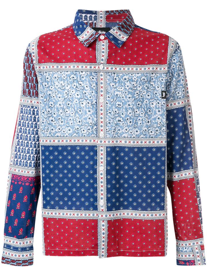 Stussy Patchwork Shirt - Blue