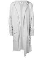 Lost & Found Rooms Long Parka Hooded Cardigan - Grey