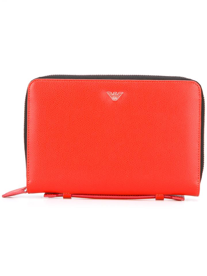 Emporio Armani Logo Print Wallet - Red