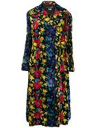Junya Watanabe Floral Patterned Coat - Black