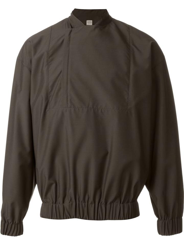 E. Tautz Track Top, Men's, Size: 40, Brown, Nylon/wool