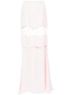 Andrea Bogosian Sheer Panel Maxi Skirt - Nude & Neutrals