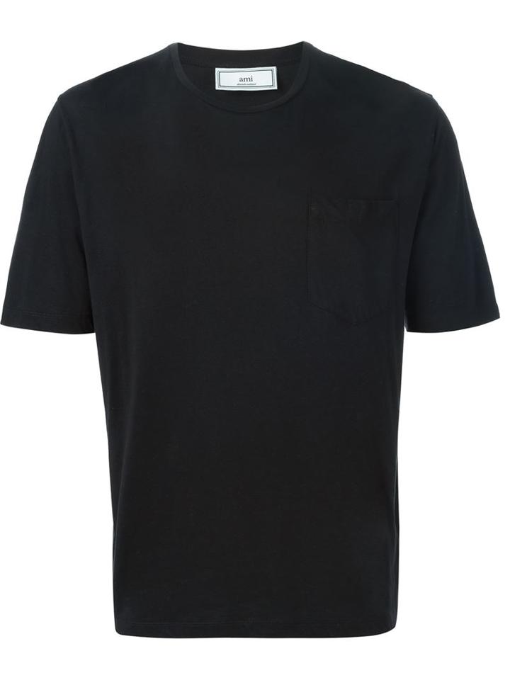 Ami Alexandre Mattiussi Classic Boxy T-shirt, Men's, Size: M, Black, Cotton