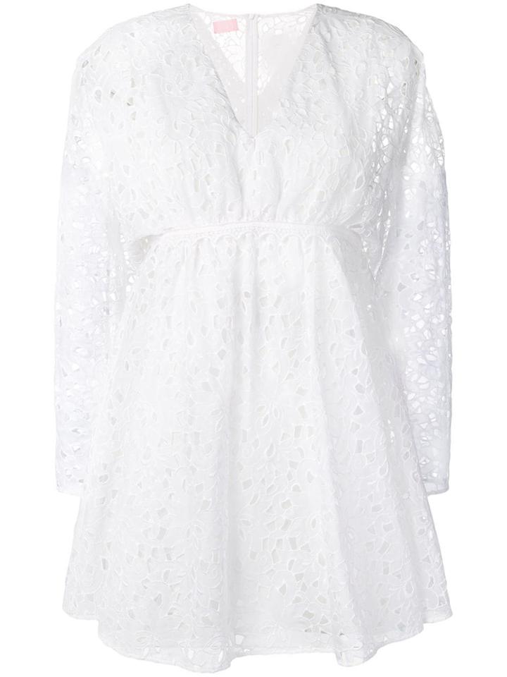Giamba Cut-out Detail Mini Dress - White