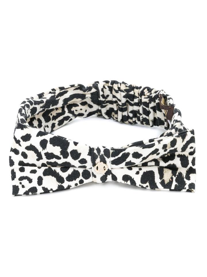 Roberto Cavalli Kids - Leopard Print Headband - Kids - Cotton/spandex/elastane - One Size, Black