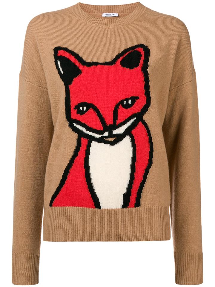 P.a.r.o.s.h. Intarsia Knit Jumper - Brown