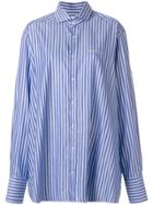 Misbhv Oversized Striped Shirt - Blue