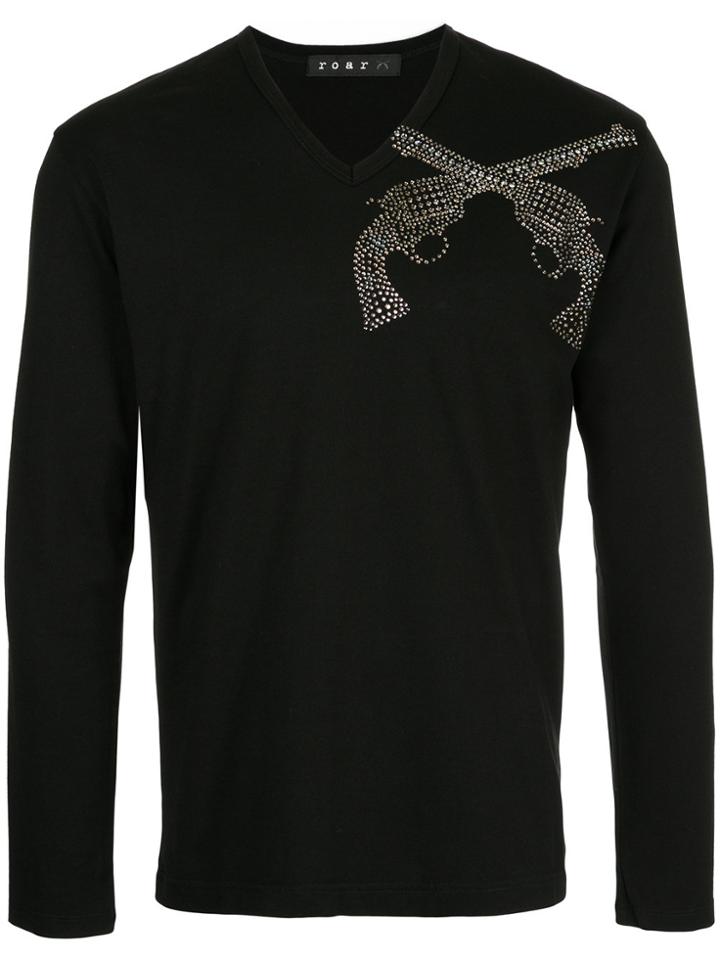 Roar V-neck T-shirt - Black