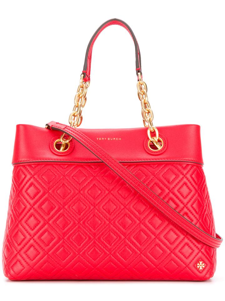 Tory Burch Fleming Small Tote - Red