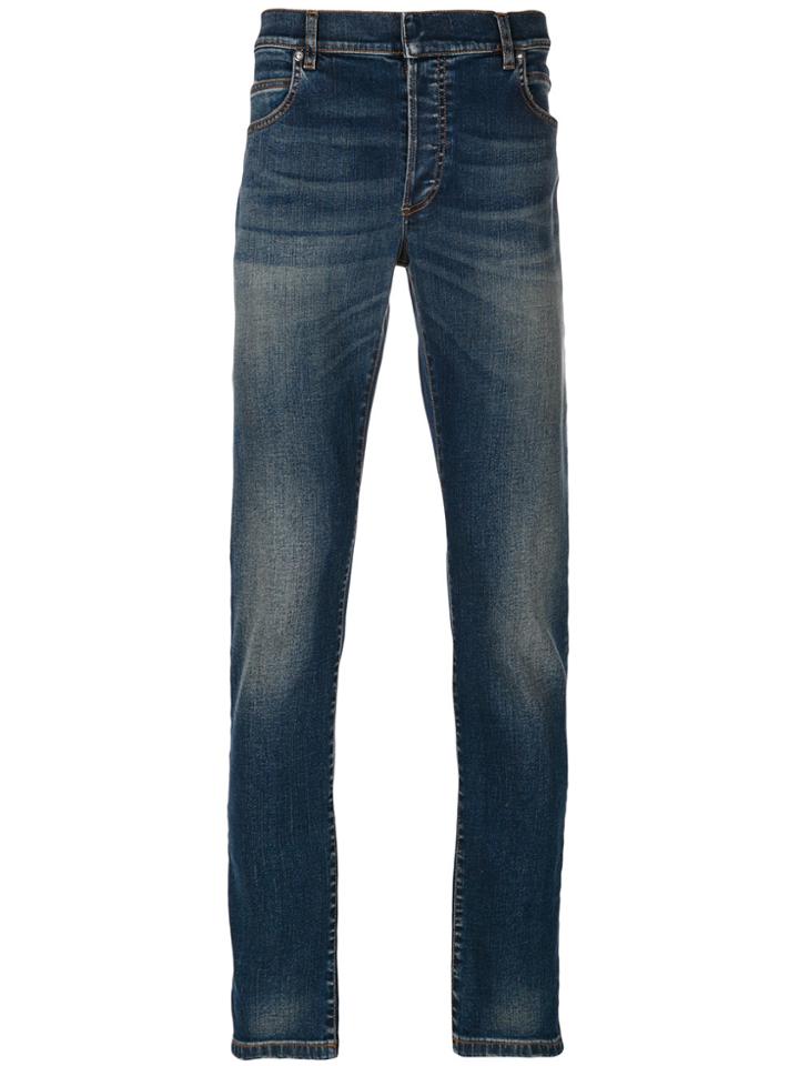 Balmain Distressed Jeans - Blue