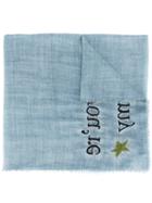 Faliero Sarti - 'you're My' Scarf - Women - Silk/polyester/wool - One Size, Blue, Silk/polyester/wool