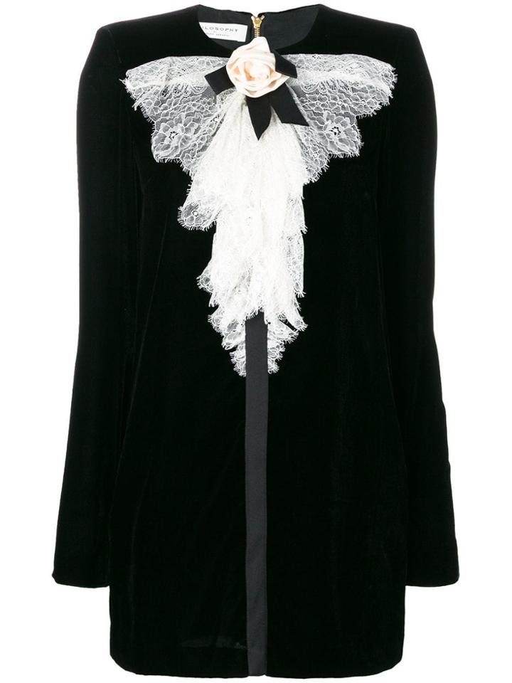 Philosophy Di Lorenzo Serafini Ruffle Front Mini Dress - Black