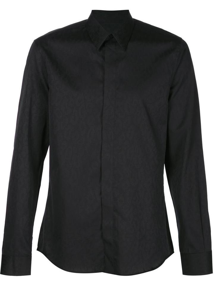 Givenchy Leopard Print Shirt, Men's, Size: 42, Black, Cotton