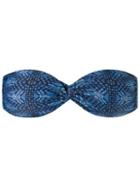 Lygia & Nanny Abstract Print Bandeau Bikini Top, Women's, Size: Medium, Blue, Polyamide/spandex/elastane