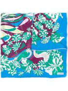 Emilio Pucci Floral-inspired Print Scarf - Blue