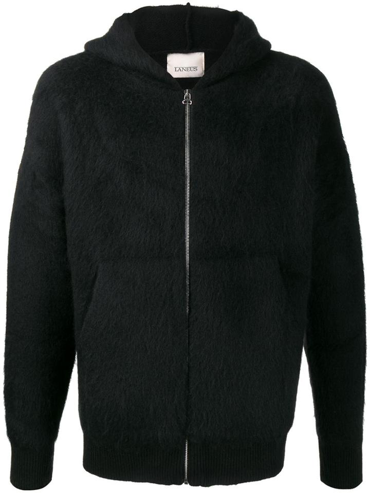 Laneus Fur Zipped-up Jacket - Black