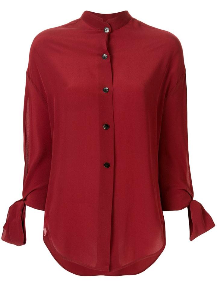 Petar Petrov Tie Sleeve Blouse - Red