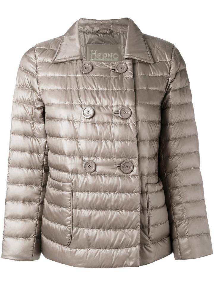 Herno - Puffer Jacket - Women - Feather Down/polyamide/feather - 44, Nude/neutrals, Feather Down/polyamide/feather
