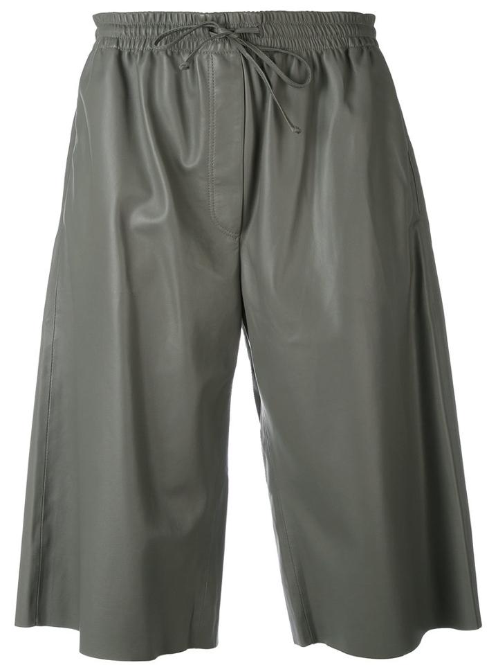 Joseph - Drawstring Shorts - Women - Nappa Leather - 38, Green, Nappa Leather