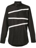 Neil Barrett Triple Stripe Shirt, Men's, Size: 41, Black, Cotton