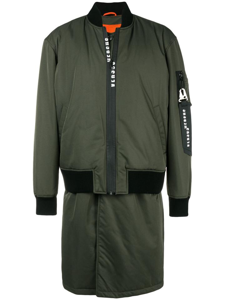 Versus Long Bomber Jacket - Green