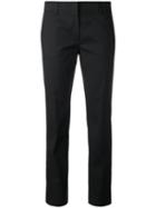 Prada Straight Trousers, Women's, Size: 40, Black, Cotton/polyamide/spandex/elastane