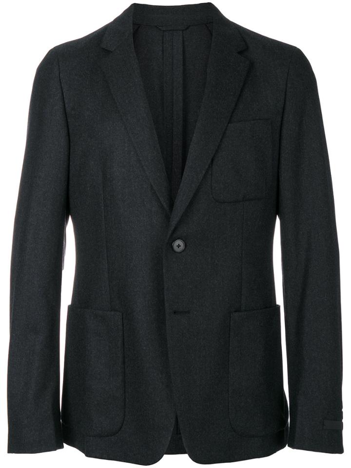 Prada Melange Single Breasted Blazer - Grey