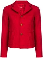 Comme Des Garçons Creases Single Breasted Blazer - Red