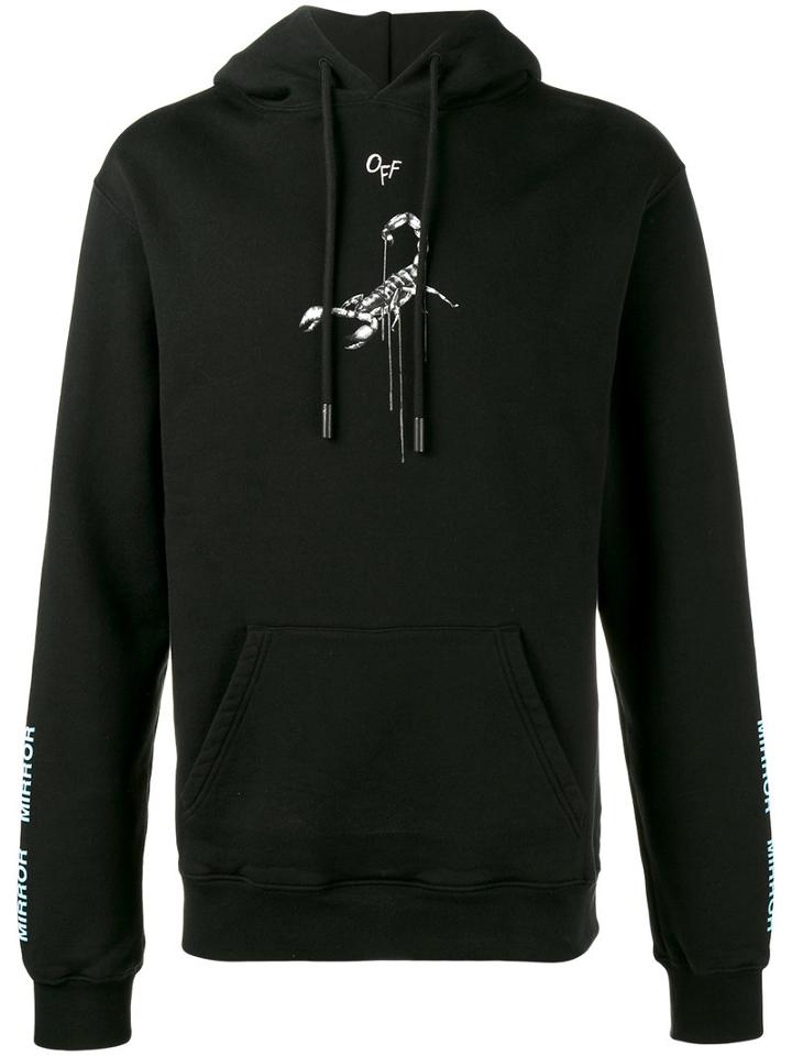 Off-white - 'mirror Scorpion' Hoodie - Men - Cotton - Xxs, Black, Cotton
