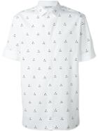 Neil Barrett Geometric Print Shirt, Men's, Size: 42, White, Cotton