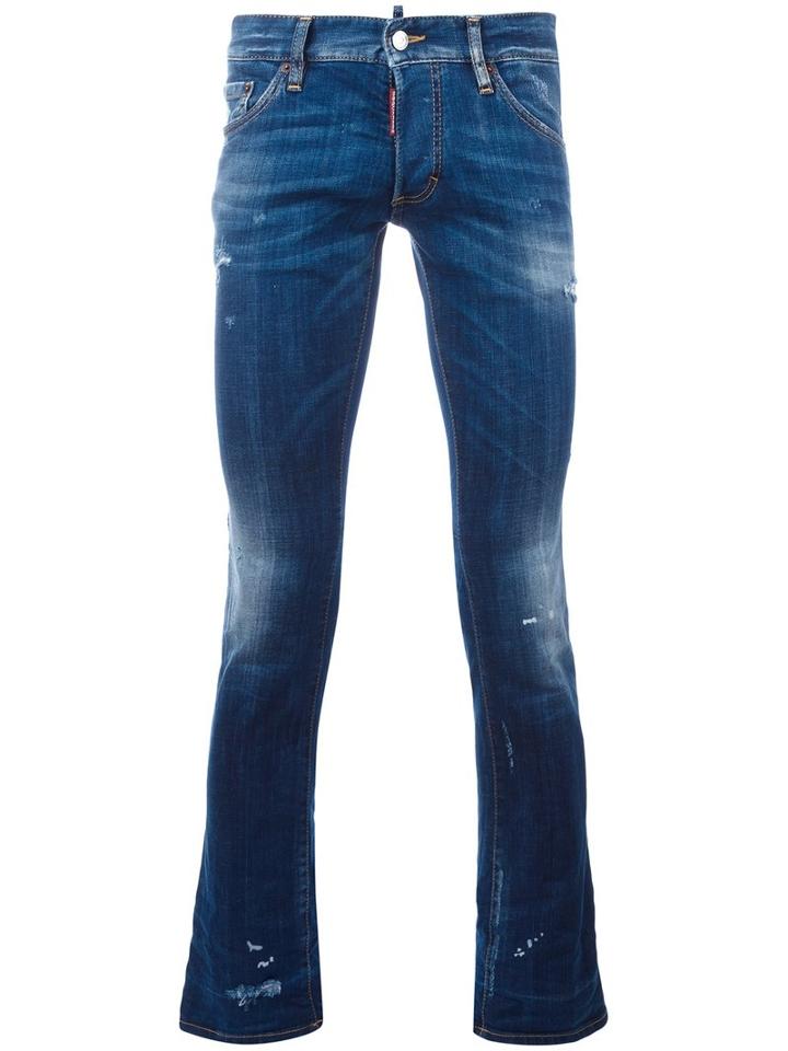 Dsquared2 Sexy Bootcut Jeans, Men's, Size: 48, Blue, Cotton/polyester/spandex/elastane