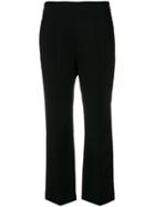 Sportmax Creased Cropped Trousers - Black