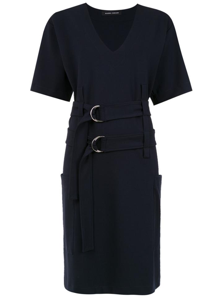 Gloria Coelho Double Buckle Dress - Blue