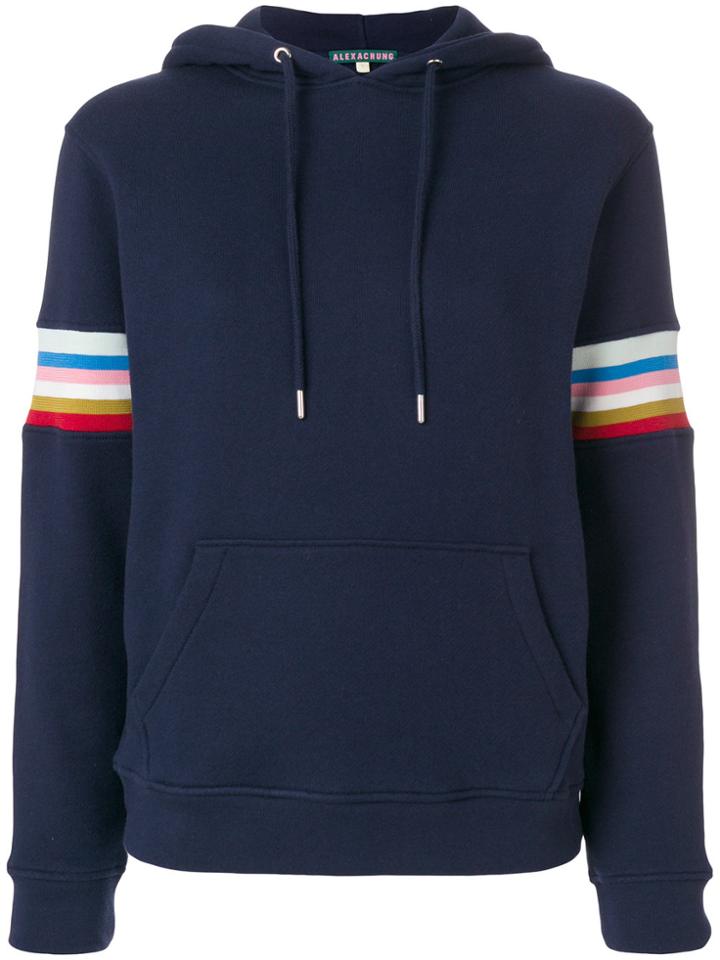 Alexa Chung Diagonal Fleece Sweatshirt - Blue