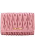 Miu Miu Matelassé Wallet - Pink & Purple