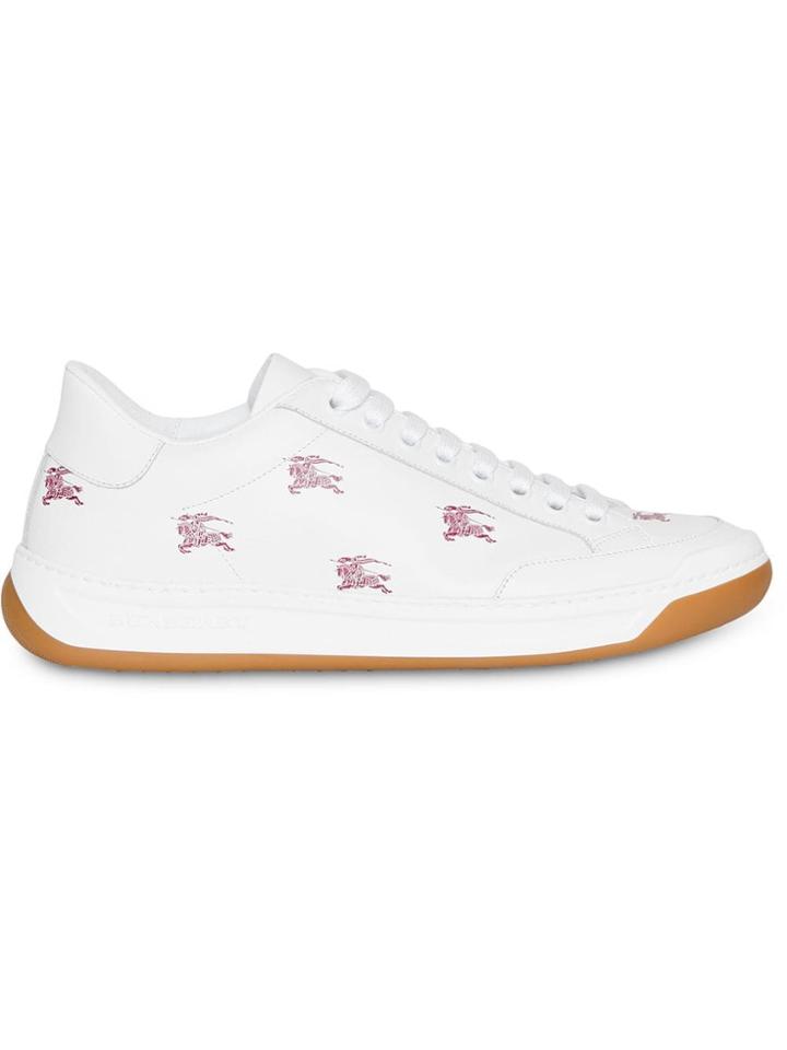 Burberry Ekd Leather Sneakers - White