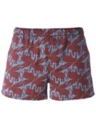 La Perla 'denim Time' Swim Shorts, Men's, Size: Medium, Red, Cotton/polyester