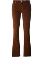 7 For All Mankind Corduroy Flared Trousers, Women's, Size: 27, Brown, Cotton/viscose/spandex/elastane