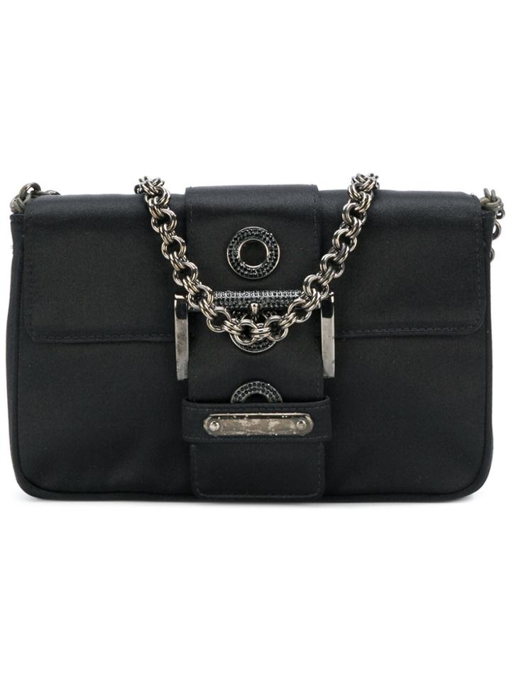 Prada Vintage Buckle-detail Shoulder Bag - Black