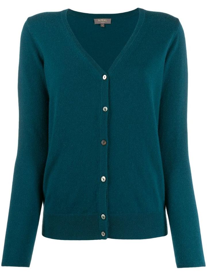 N.peal Cashmere V-neck Cardigan - Green