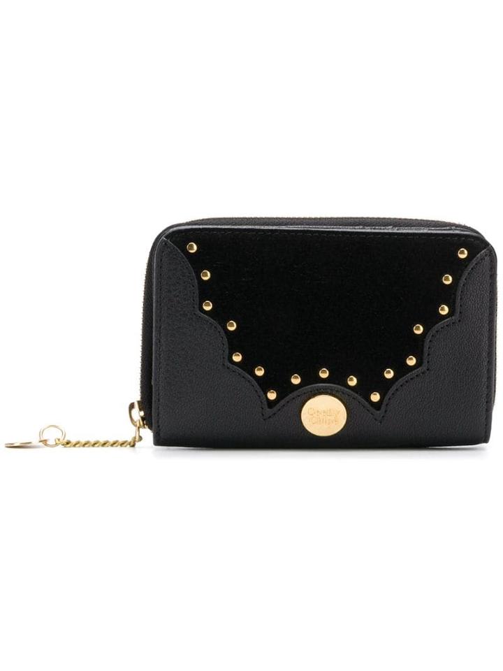See By Chloé Micro Studded Wallet - Black