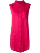 Osklen - Shirt Dress - Women - Linen/flax - M, Pink/purple, Linen/flax