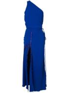Christopher Esber Fringed Side Slit Evening Dress - Blue