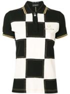 Le Kilt Patchwork Polo Top - Black