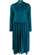 Cédric Charlier High Neck Midi Dress - Blue