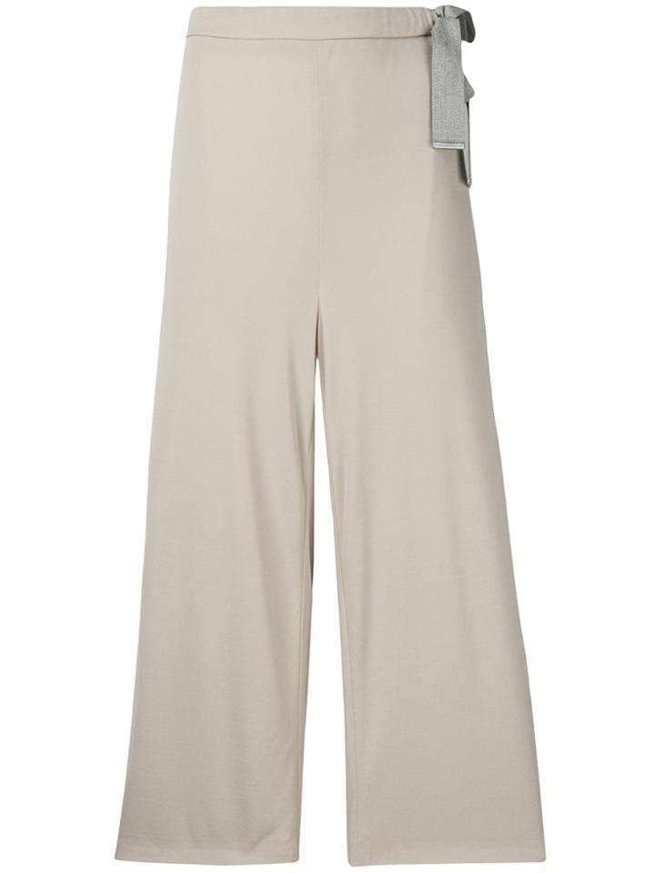 Fabiana Filippi Wide Leg Cropped Trousers - Nude & Neutrals