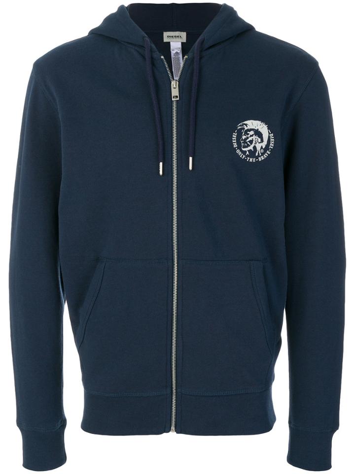 Diesel Only The Brave Zip Hoodie - Blue